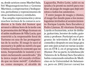 Iceman en el Diario de Álava