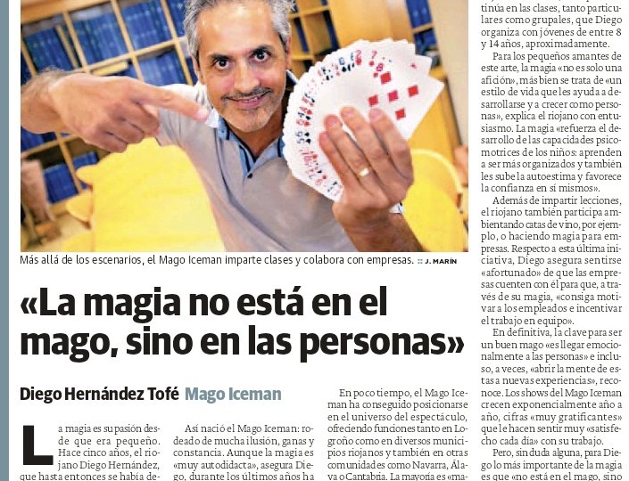 entrevista ICEMAN en Diario La Rioja